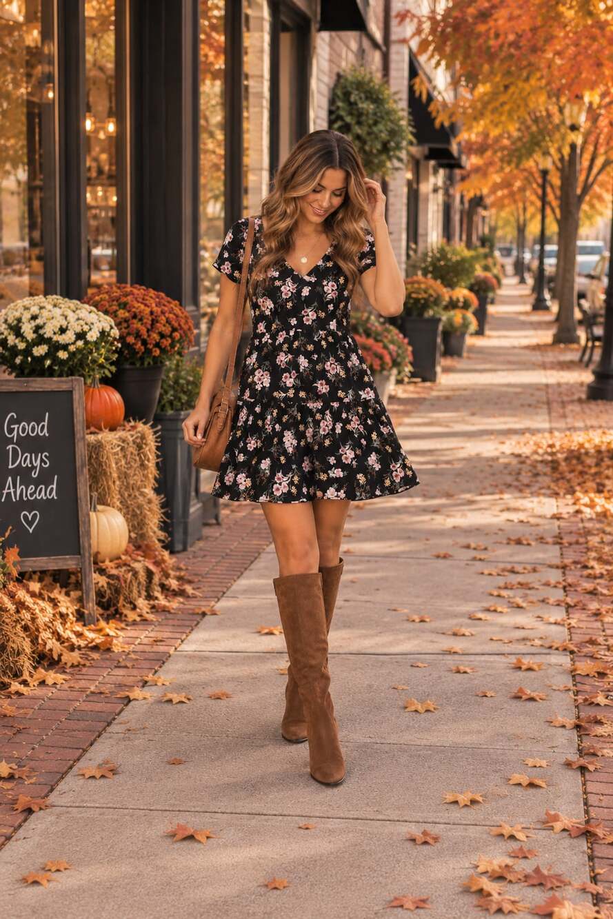 Saltwater Luxe Black Floral Print Mini Dress XS
